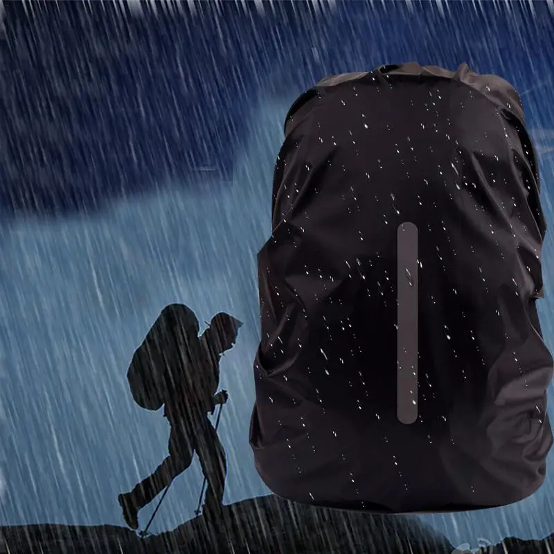 عاكسة في الهواء الطلق الرياضة للماء على ظهره غطاء للمطر ليلة ضوء السلامة Raincover حالة حقيبة للتخييم تنزه