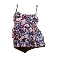 Сексуальный купальник с высокой талией женский бикини с оборками 4XL бикини женский купальник плюс размер бикини купальный костюм Пляжная одежда бикини