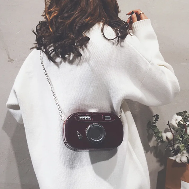 

[Super Seabob] 2019 Spring Summer Woman New Personality White Color Camera Shape Single Strap Messenger Bag All Match LM206