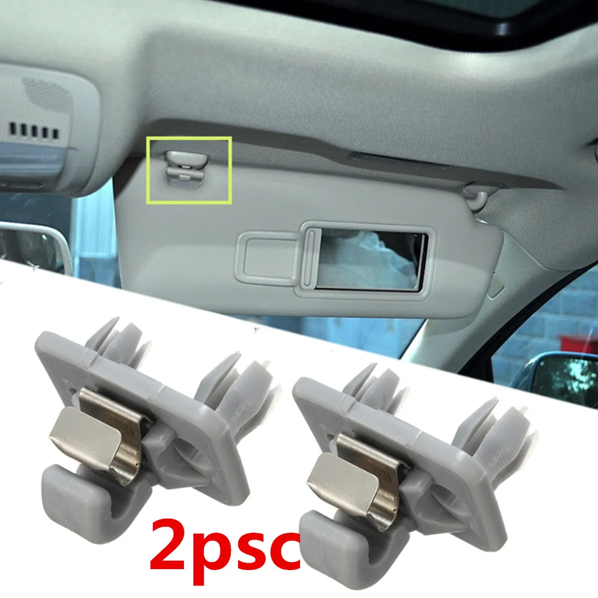 

1pcs /2 pcs Auto Roof Sun Visor Clip Holder Hook Stand Black /Grey For Audi A1 /A3/A4/A5/Q3/Q5/TT Roadster #8W0857562A4PK