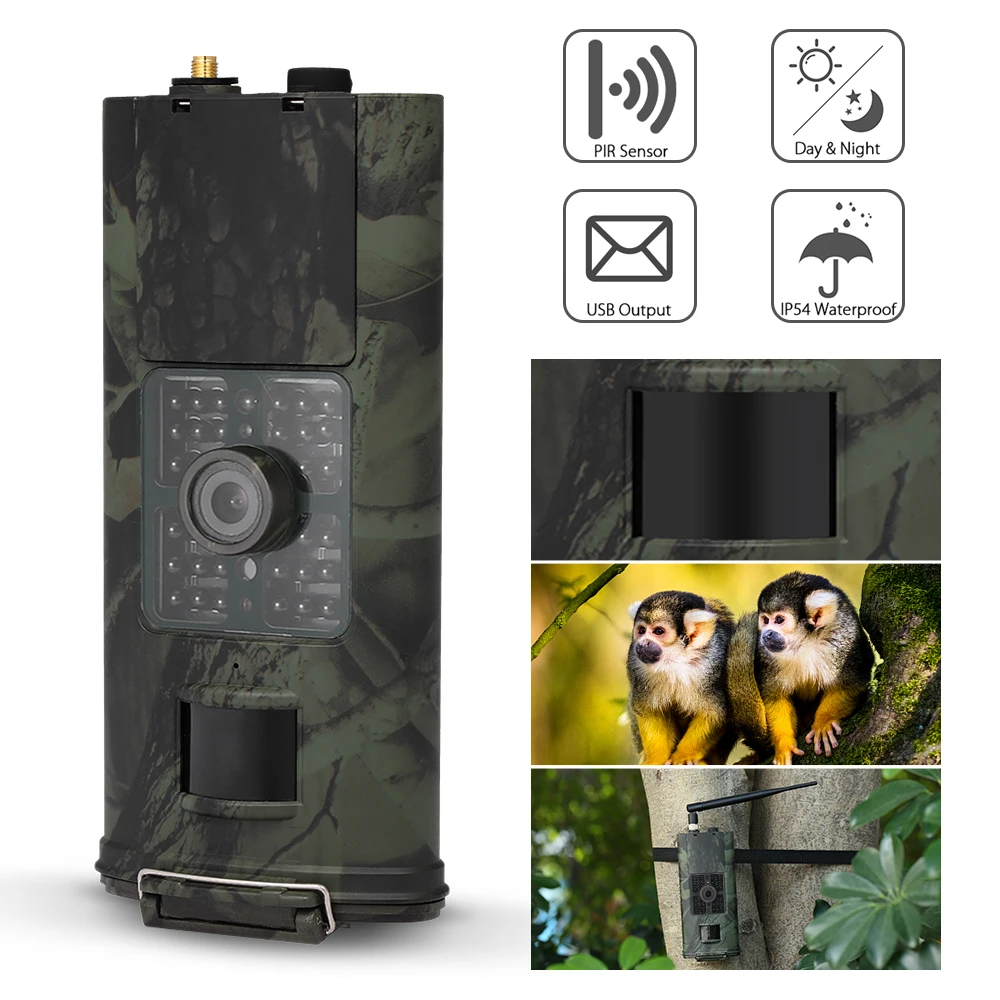 

16MP 1080P 3G SMS GSM Trail Camera Hunting Game Camera Outdoor Wildlife Scouting Camera PIR Sensor Infrared Night Vision