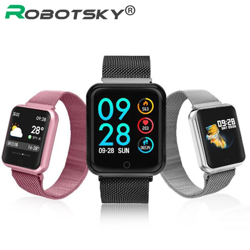 

P68 Smart Watch Men Women Fitness Bracelet Activity Tracker Heart Rate Monitor Blood Pressure Smartwatch IP68 For Android IOS