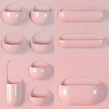 Creative Multi-functional Self-adhesive Wall Racks (Pink)