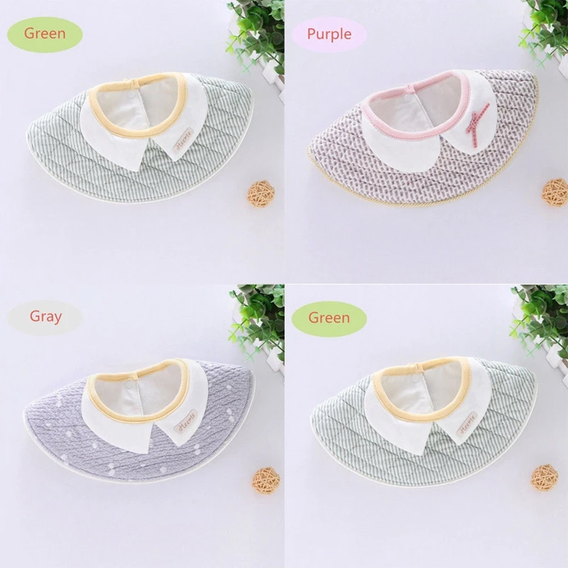 

Kids Baby Feeding Head Scarf Towel Bib Boy Girl Bandana Saliva Round Dribble