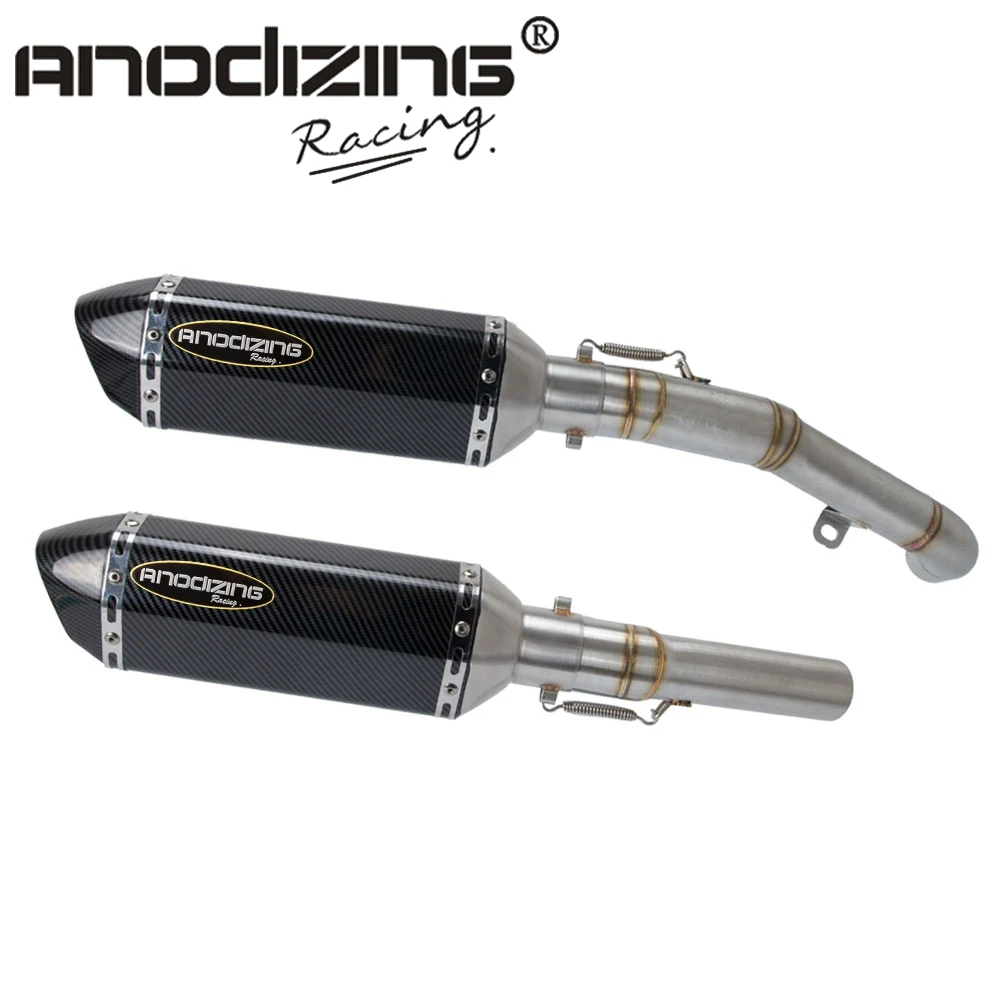

Motorcycle Exhaust System Slip On Middle Pipe Slip-On with Exhaust Muffler For KAWASAKI Z1000 Z 1000 2007 2008 2009