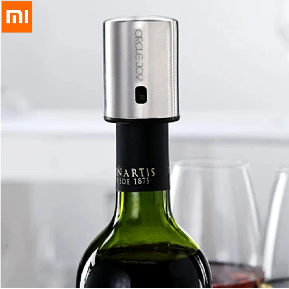 

New Arrival Circle Joy Stainless Steel Wine Wine Bottle Stopper With Vacuum Memory