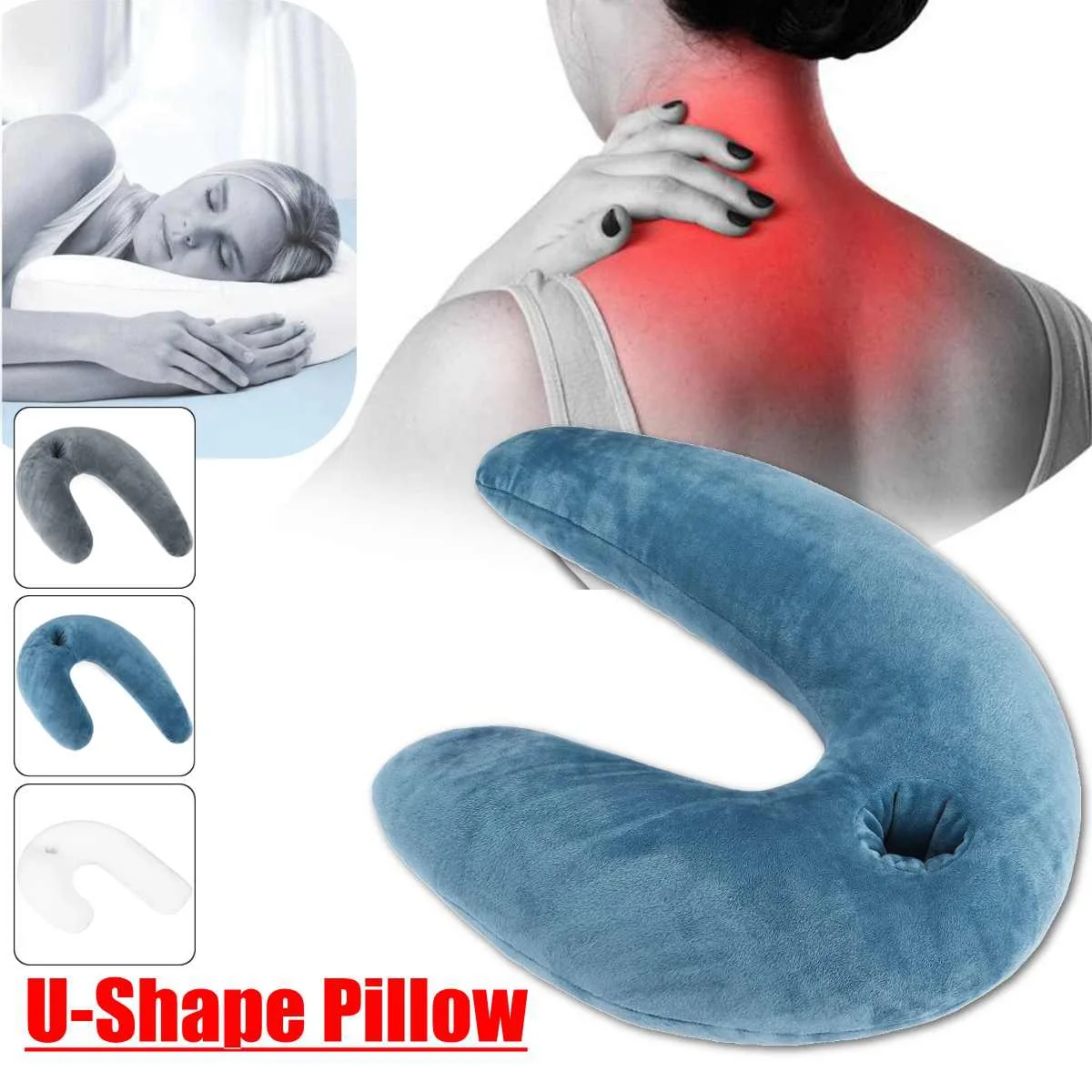Cotton Pillow Side Sleeper Pillows Neck & Back Pillow Hold Neck Spine