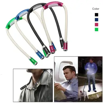 

LED Flexible Handsfree Hug Neck Reading Book Light Lamp Torch Flashlight Rechargeable Work Lamp Outdoor Multi Tools for Camping