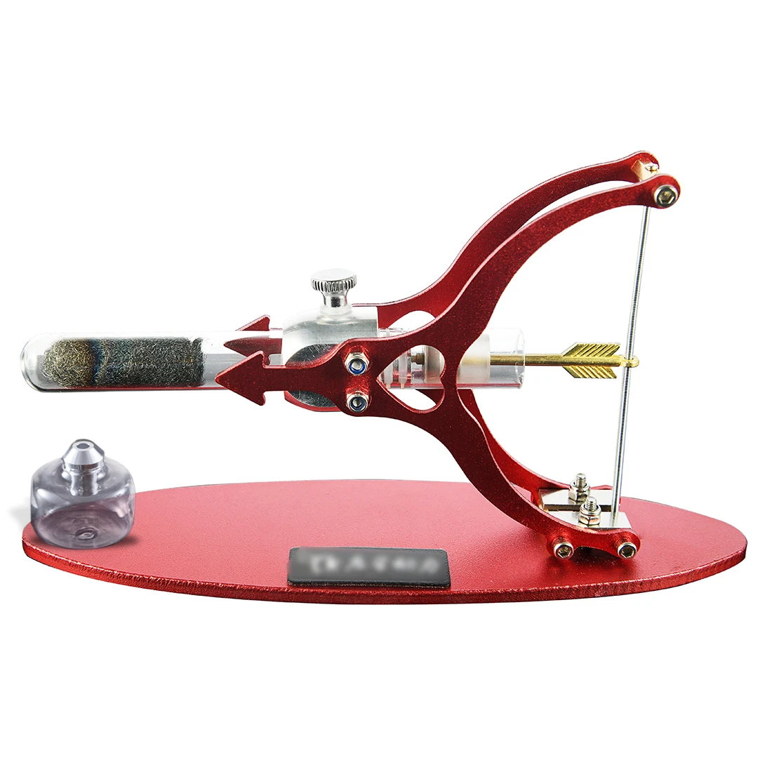 

The Love of Arrow Shape Stirling Engine Motor External Combustion Engine Science Educational Model Decoration with Metal Base