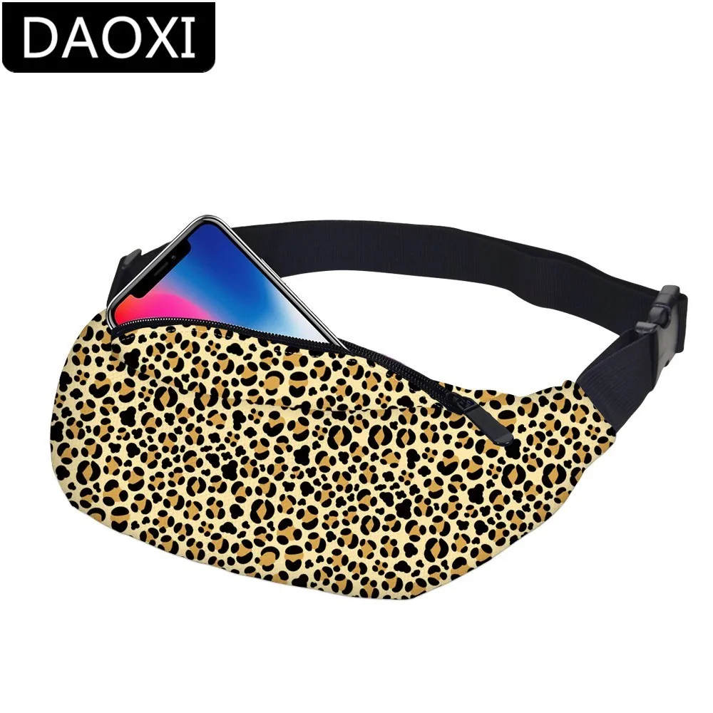 

DAOXI Leopard Man Fanny Pack Waterproof Waist Pack Men Adjustable Hip Bum Bag Pouch for Travel YB-33