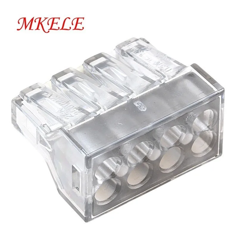 

8 Pin Conductor Terminal Block with Lever MKVSE-10810 Pcs transparent Universal Compact Wire Wiring Connectors MKELE