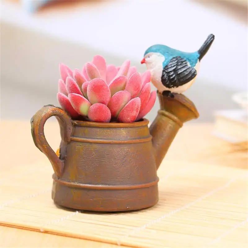 Succulent Plant Pots Resin Animals Bird Flower Planter Flowerpot Home