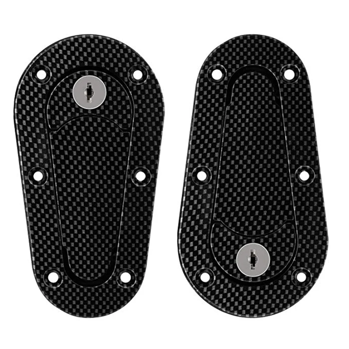 

A Pair Car Hood Lock Carbon Fiber Cover Lockmodified Fuel Gas Tank Cap General Racing Car Cover Styling Exterior Decoration Fl