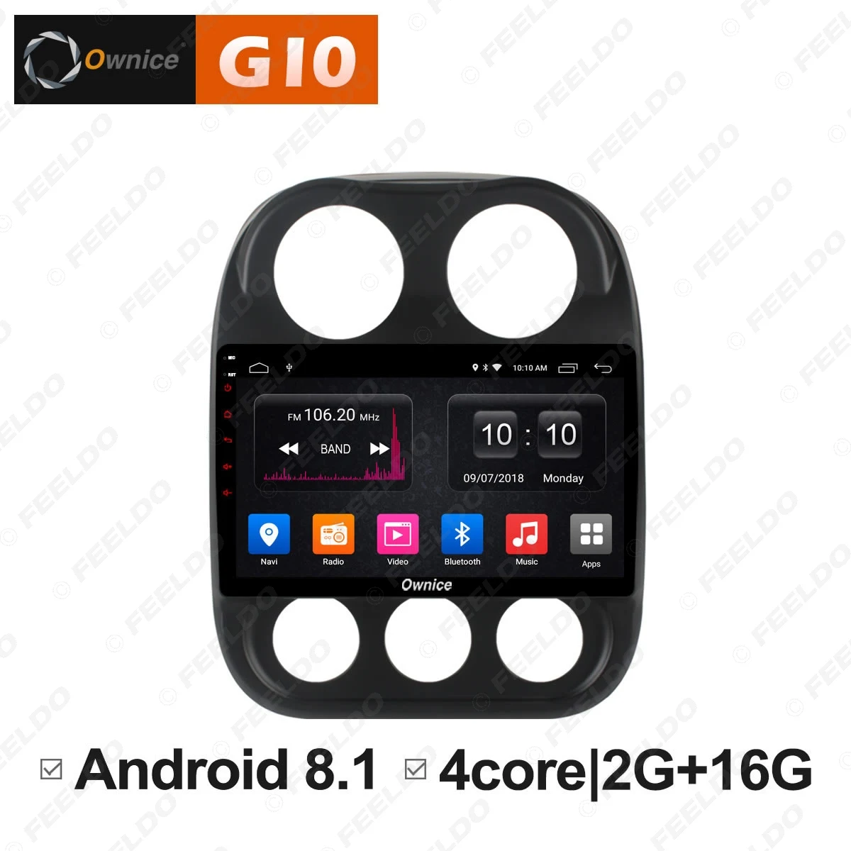 Perfect LEEWA 10.1"2.5D Nano IPS Screen Android 8.1 8-Core/DDR3 2G/32G/4G LTE Car Media Player With GPS/FM/AM For Jeep Compass 2010-2016 1