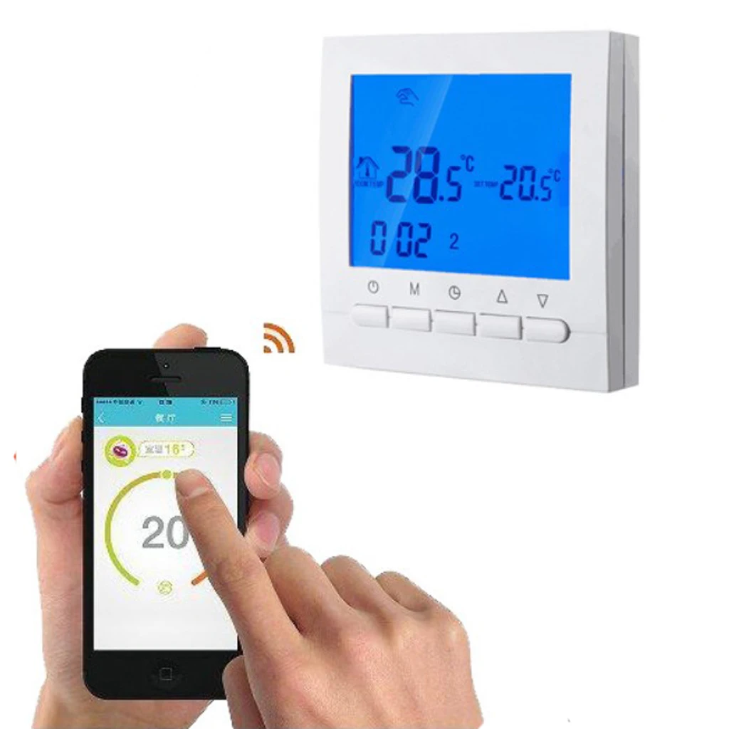 

HY02B05 5+2 Day WiFi Programmable Programming Learning Thermostat Sensor Central Heating Controller Commersial Industrial Grade