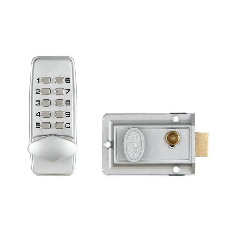 Mechanical Digital Door Lock Push Button Keyless Code Combination Lock Set 