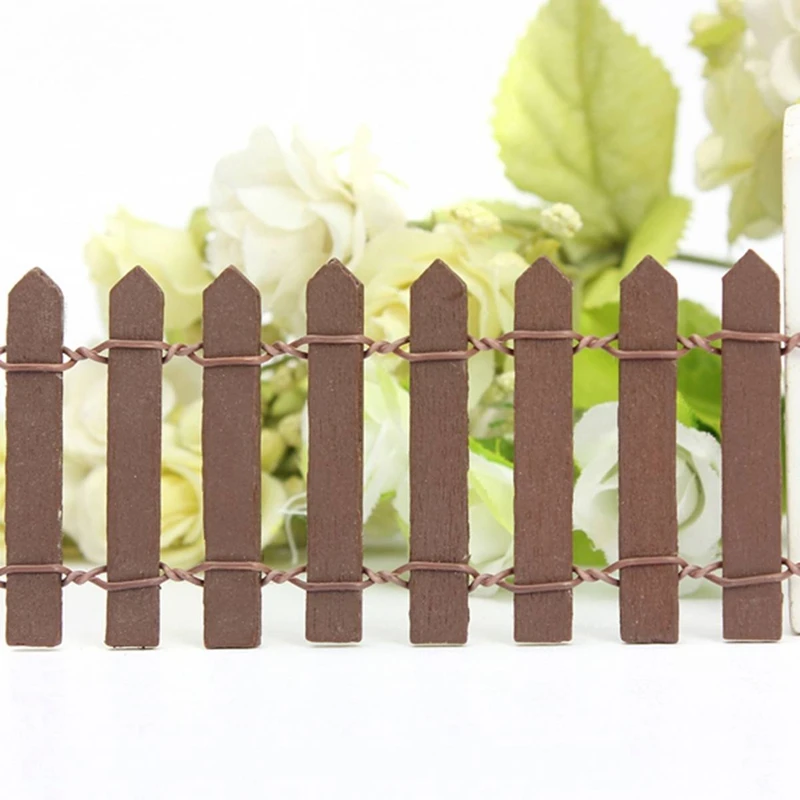 مصغرة دمية زخرفة زهرة وعاء النبات الحرفية Diy الجنية حديقة ديكور الخشب لمبات السياج القهوة