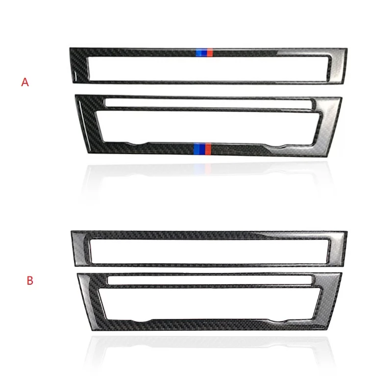 

For BMW 5 Series F10 2011 2012 2013 2014 2015 2016 2017 Carbon Fiber Car Front Center Air Conditioning CD Control Panel Cover
