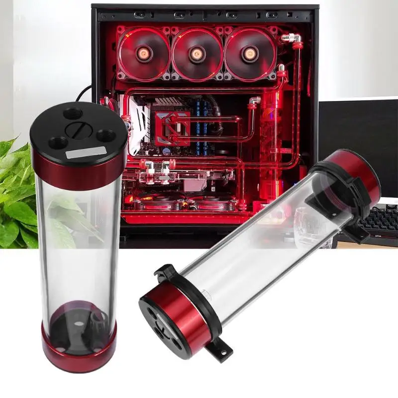 

234mm G1/4 Thread Attractive Appearance Cylinder Reservoir Aluminum Cover Water Tank Water Cooling Kit for PC Liquid Cooling