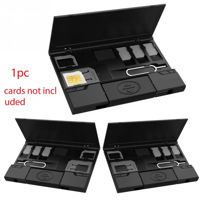 Multifunctional Cellphone SIM Card Holder Box Micro Sim Nano Cards Storage Case Lightweight