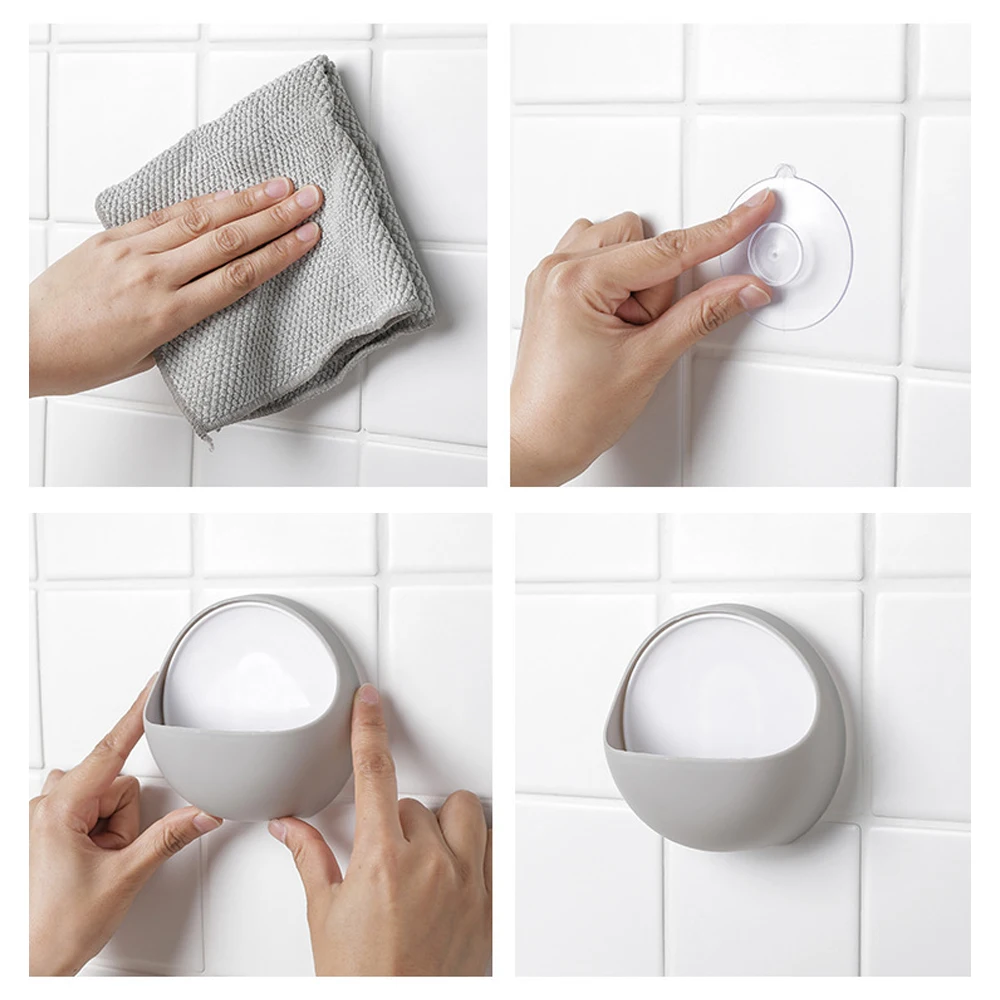 HOOMIN الإسفنج تخزين الرف استنزاف الصابون مربع صحن الصابون حالة ملحقات الحمام الالتصاق قوية مصاصة حامل بلاستيك