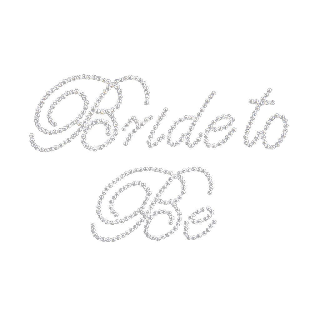

White "Bride to Be" Rhinestone Sticker Bridal Wedding For DIY Party