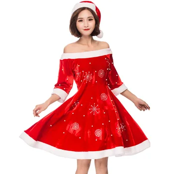 

Miss Snowflake Santa Clause Christmas Womans Costume