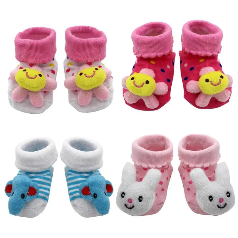 

New Born Baby Warm Socks Cotton Baby Toddler Socks For Gift Animal Lot Anti Slip Rubber Soles For Child Boy Girl Cartoon Socks