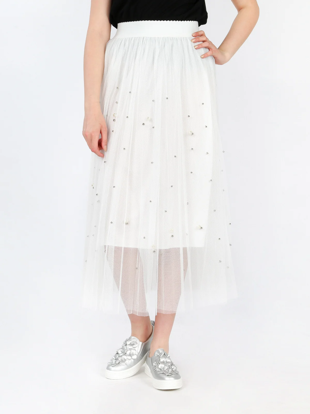 Long skirt with tulle and pearls-in Skirts from Women's Clothing on ...