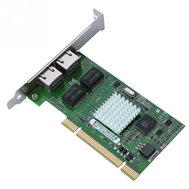 Для Intel 8492MT 82546EB PCI Dual Port Gigabit LAN Ethernet адаптер Сетевая карта NIC|Сетевые карты| |
