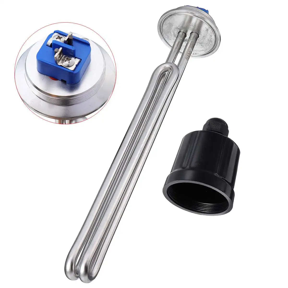 

240V 3500W 8mm Stainless Steel Solar Foldback Water electric Heating Tube Element In 2 INCH Thread Tubular Heater Element