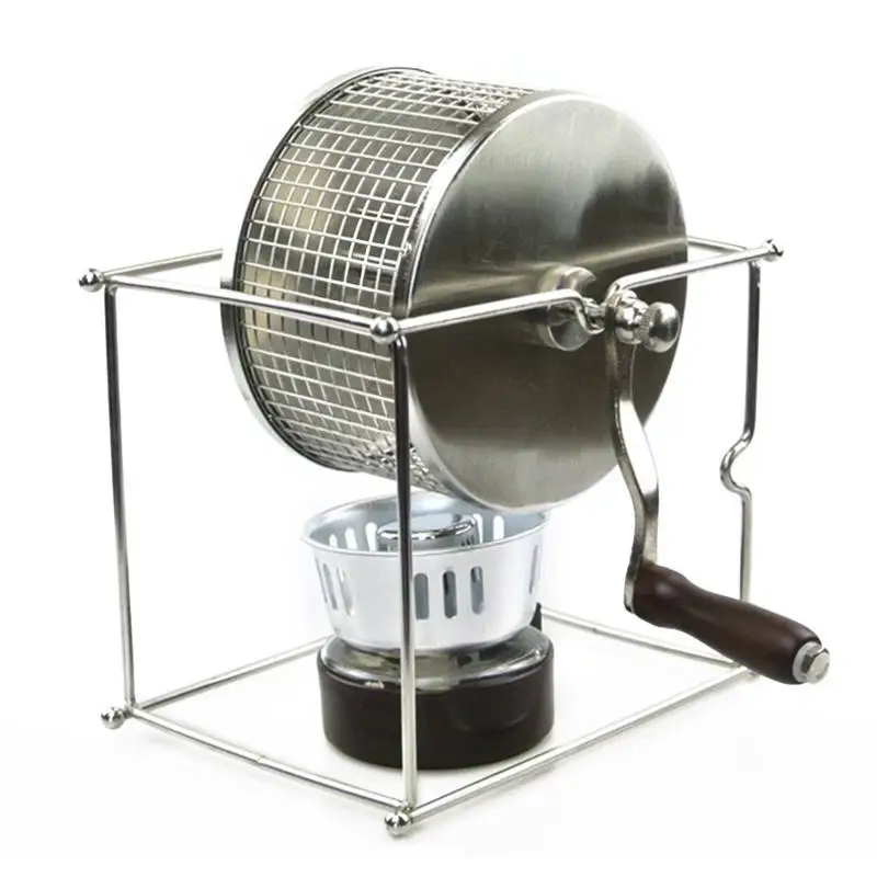 

New Coffee Bean Roaster Hand Shake Roasted Bean Machine DIY Small Stainless Steel Roller Baking Tools
