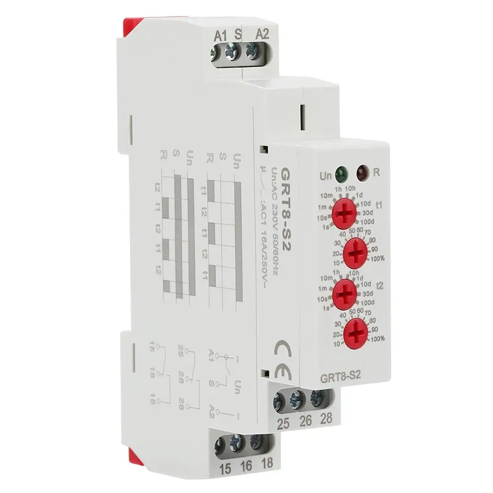 Modulo relè a ritardo 12V Relè digitale a doppio display 0-999 ore Timer ciclo
