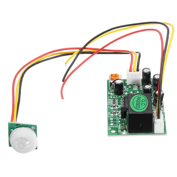 

DC 12V Human Body Induction PIR IR Pyroelectric Infrared Module Adjustable Relay Output Sensor Board Sensing Distance 3-5m