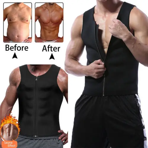 

New Men's Slimming Neoprene Vest Sweat Shirt Body Shaper Waist Trainer Shapewear Men Top Shapers Clothing Male