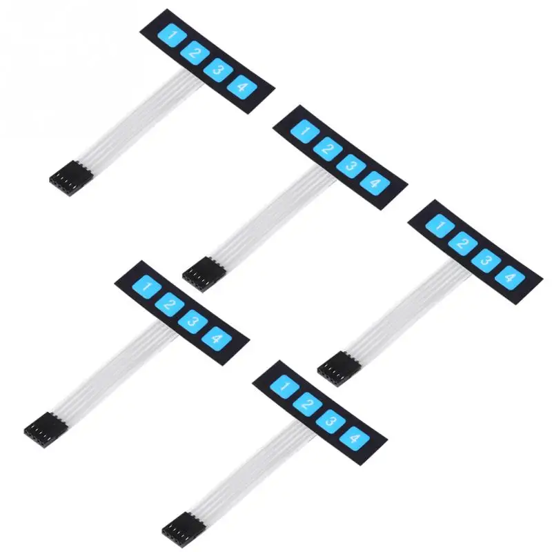 5pcs 4 Key Key Button Electronic Membrane Switches Keypads Keyboards