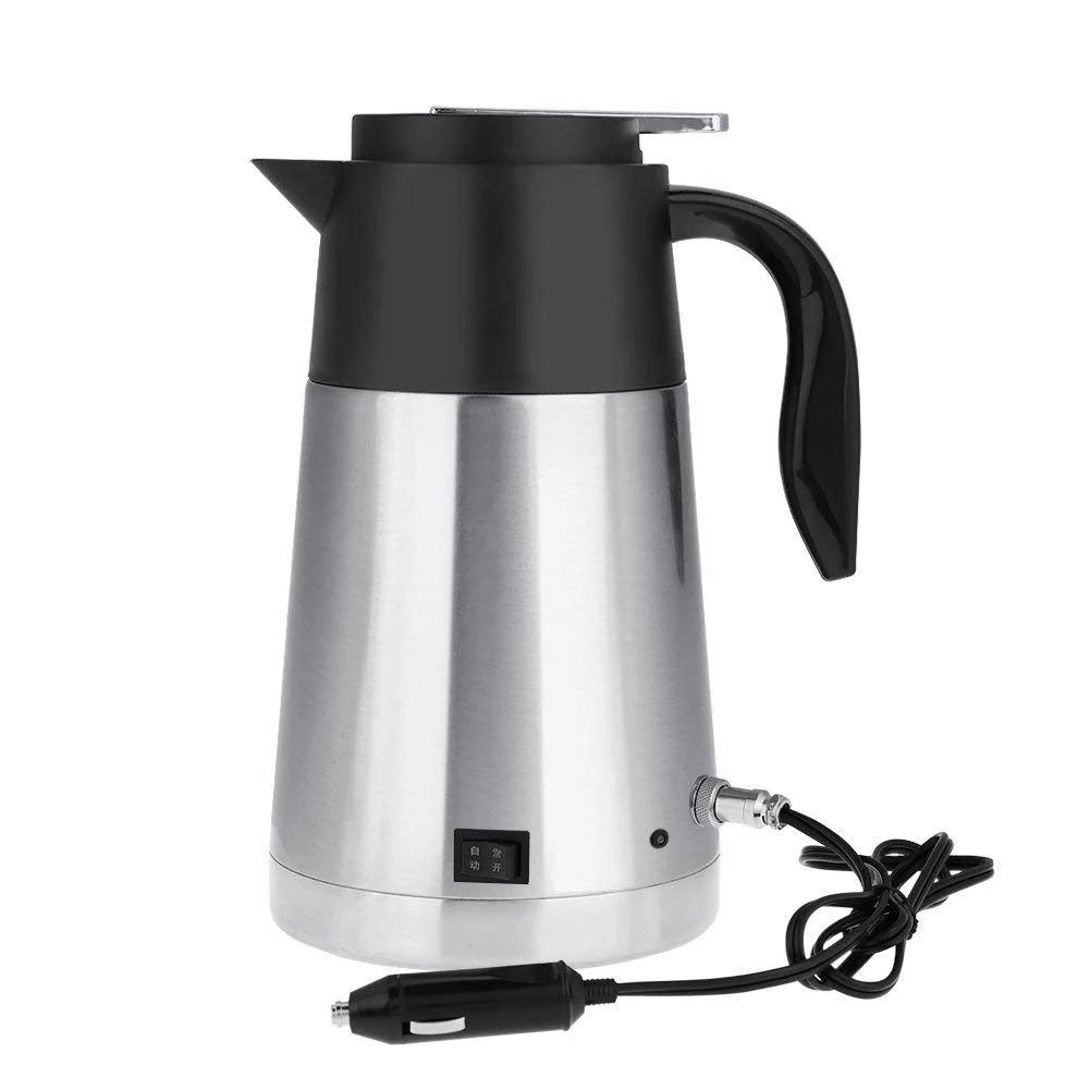 

Portable Stainless Steel Car Truck Travel Kettle Pot Heated Water Cup Quick Cook For Tea Coffee Milk 1300Ml (24V)