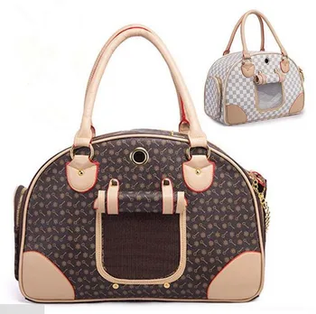 

Dog Pu Leather Carrier Outdoor Bag High-end Tote Luggage Bag Breathable Traveling Portable Shoulder Bag Convenient Fashion 1PCS