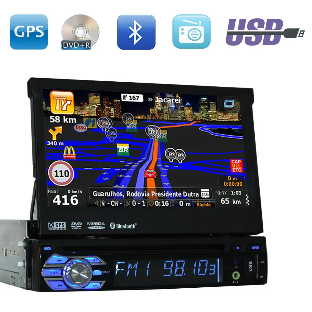 Автомобильный проигрыватель Eincar gps аудио " HD Автомобильный DVD MP5 плеер gps Авторадио 2Din сенсорный экран Авто Радио Стерео навигация Bluetooth