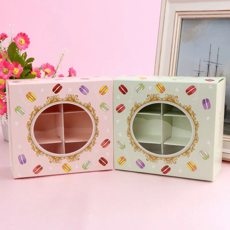 

Macaron Box Wedding Favor Candy Cake Box With Window Chocolates Cookies Packing Gift Box Paperboard Birthday Party Decoration