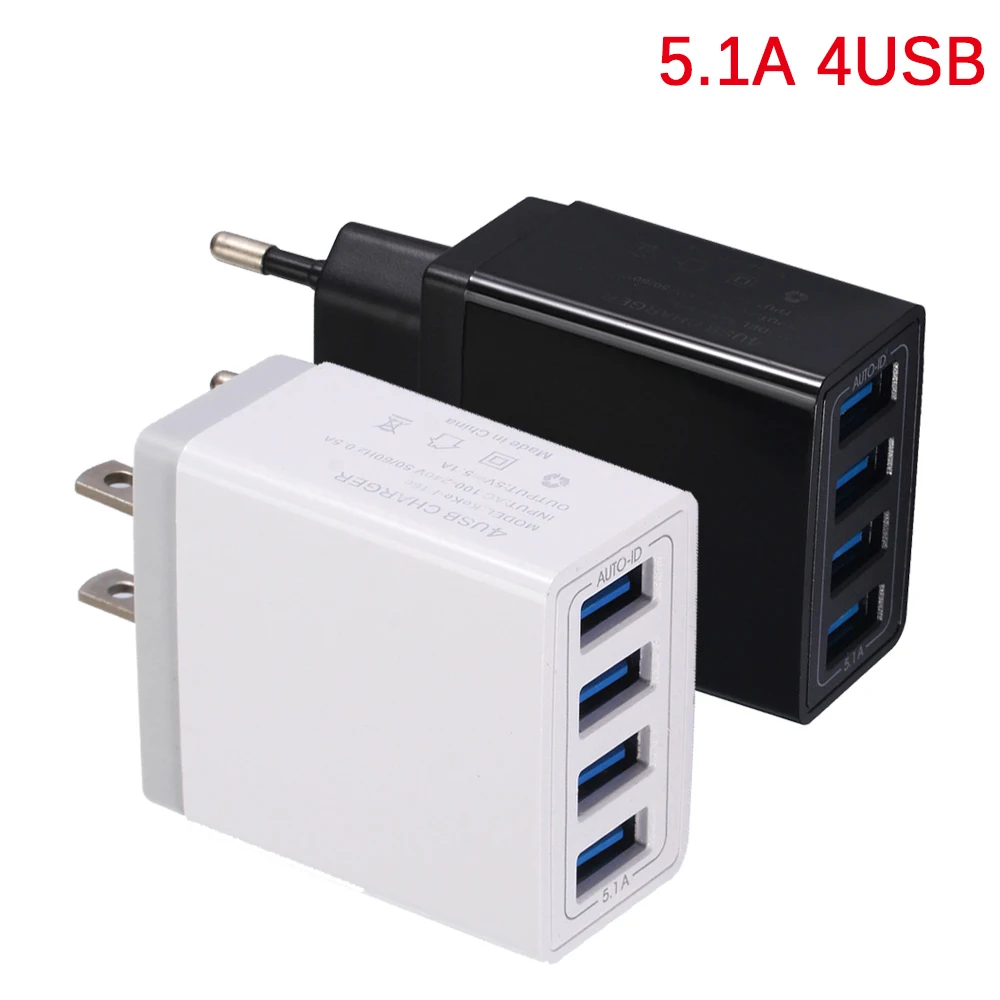 المحمولة 4USB منفذ شاحن العالمي الشواحن الذكية السفر الهاتف USB مباشرة تهمة الهاتف المحمول شاحن USB متعدد المنافذ سريع شحن