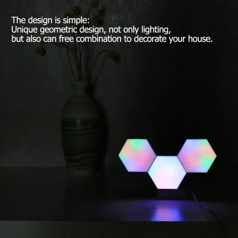 2019New LifeSmart colelight Квантовая лампа с шестигранным голосовым управлением DIY WiFi ночник