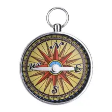 Мини Карманный Походный походный компас легкий портативный брелок Золотой двойной дисплей Компас Навигация