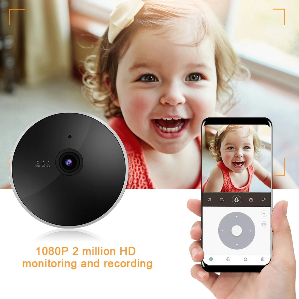Камера наблюдения куб 1080P умная WiFi камера сетевая безопасности монитор на