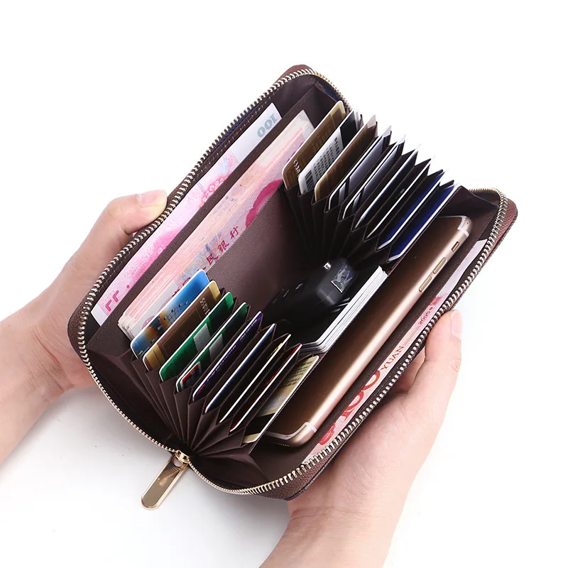 Card case RFID multifunctional man hand zipper wallet passport protection travel ticket clip | Багаж и сумки