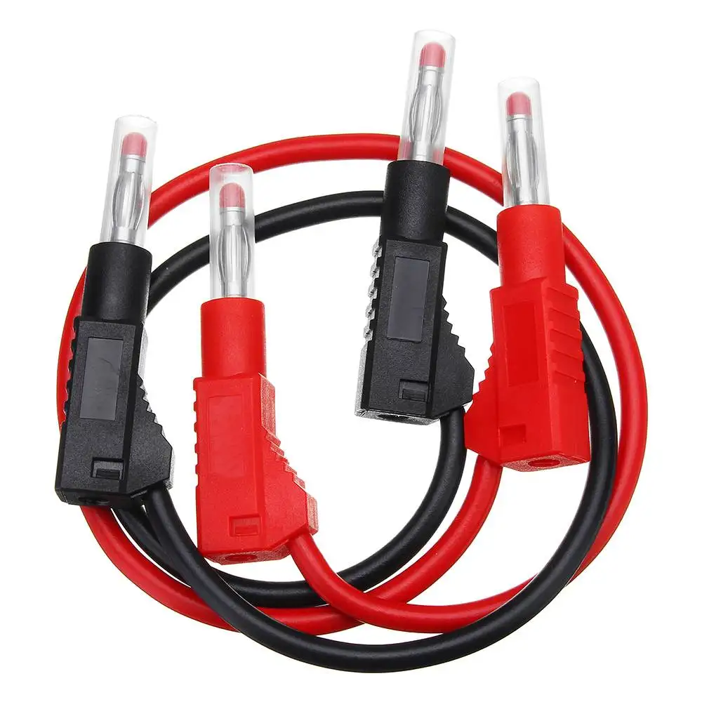 1Pair 4mm Silicone Test Lead Stackable Plug Banana Plug Shrinkable Tube for Multimeter 600V 32A