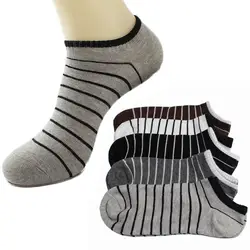 2019 модные удобные 1 пара унисекс удобные полосатые хлопковые носки тапочки короткие носки Новое поступление Дышащие носки