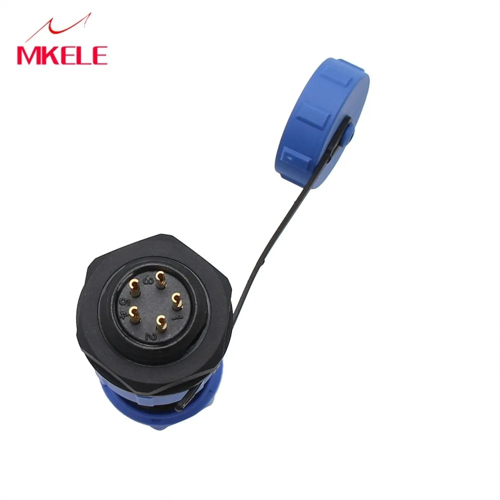 SP17backnut Waterdichte Connector 5Pin IP68 Male Plug & Vrouwelijke Socket Kabel Luchtvaart Connectoren