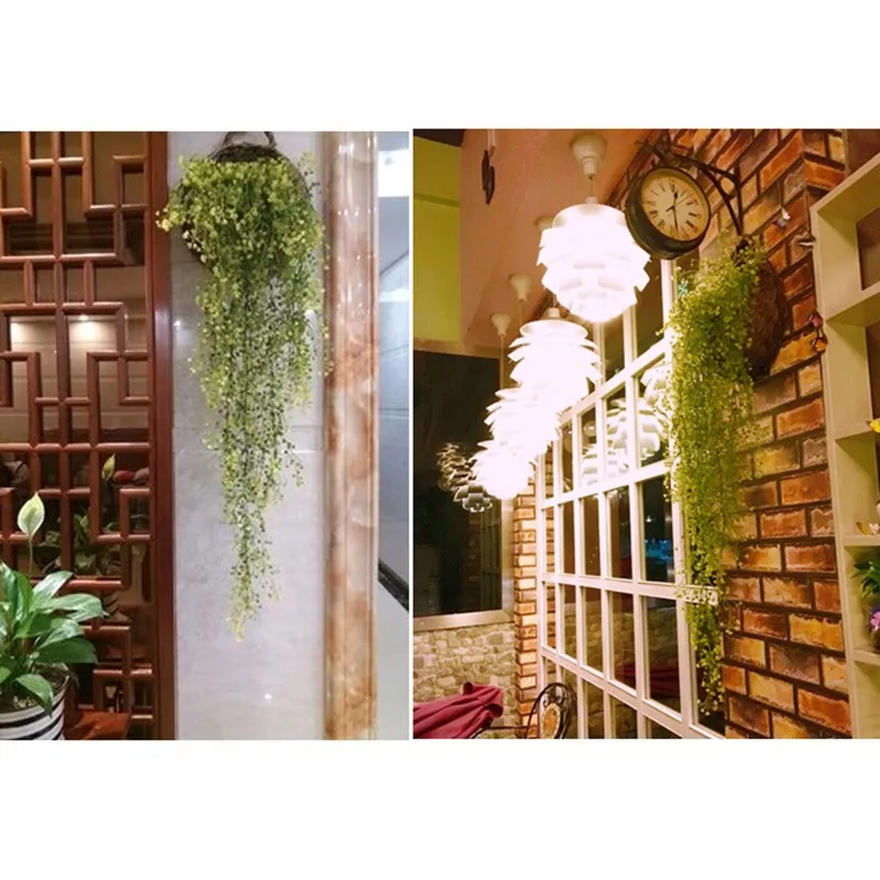 Plastic Green Vine Hanging Plant Artificial Weeping Willow Wall Home Decor Balcony Decorattion Garland Flower Basket Accessories Plastic Green Vine Hanging Plant Artificial Weeping Willow Wall Home Decor Balcony Decorattion Garland Flower Basket Accessories