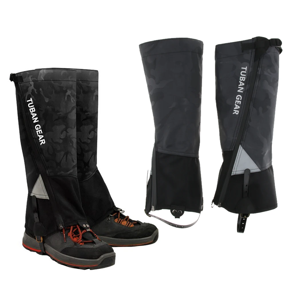 4pcs WATERPROOF WALKING GAITERS Reflective Boots Shoes Cover Zipper